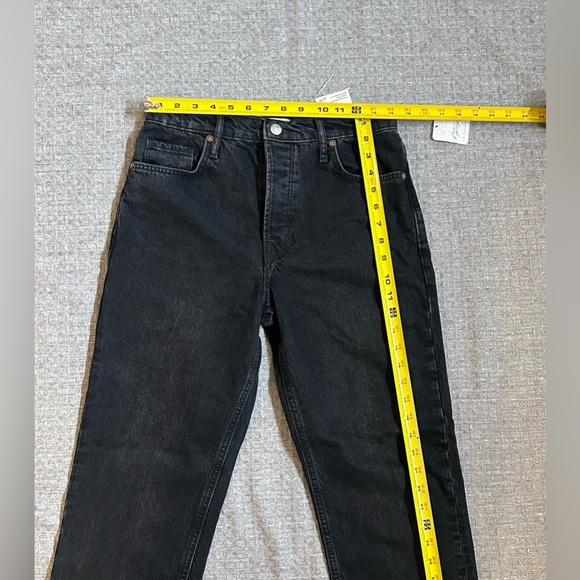 Free People We The Free Black Tapered Baggy High Rise Boyfriend Fit Jeans 26 NWT - Picture 3 of 12